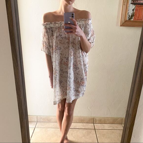 NWT Maje Rose Ragtime‎ Floral Off The Shoulder Sleeveless Dress - Picture 1 of 7